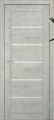Двери Испания ПВХ Бетон стекло сатин